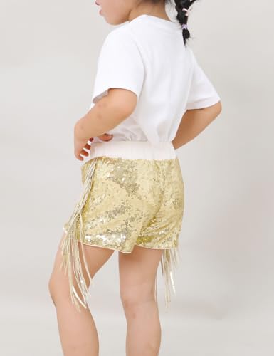 Cilucu Girls Sequin Shorts Toddler Baby Sparkly Party Tessel Summer Short Pants Kids Halloween Birthday Bottoms3