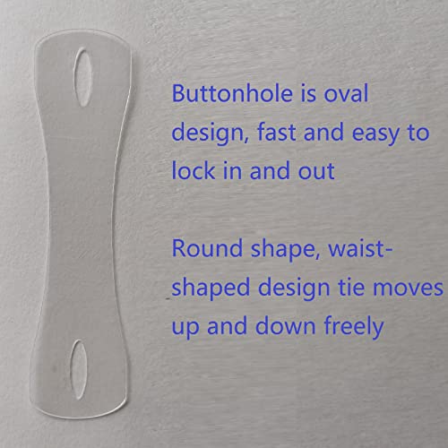 Clip de corbata invisible para hombre soporte de plástico transparente general ajustable 6