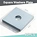 40 Pcs Galvanized Square Washers Plate 3/8