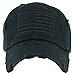 Distressed Baseball Cap - American Flag, Black