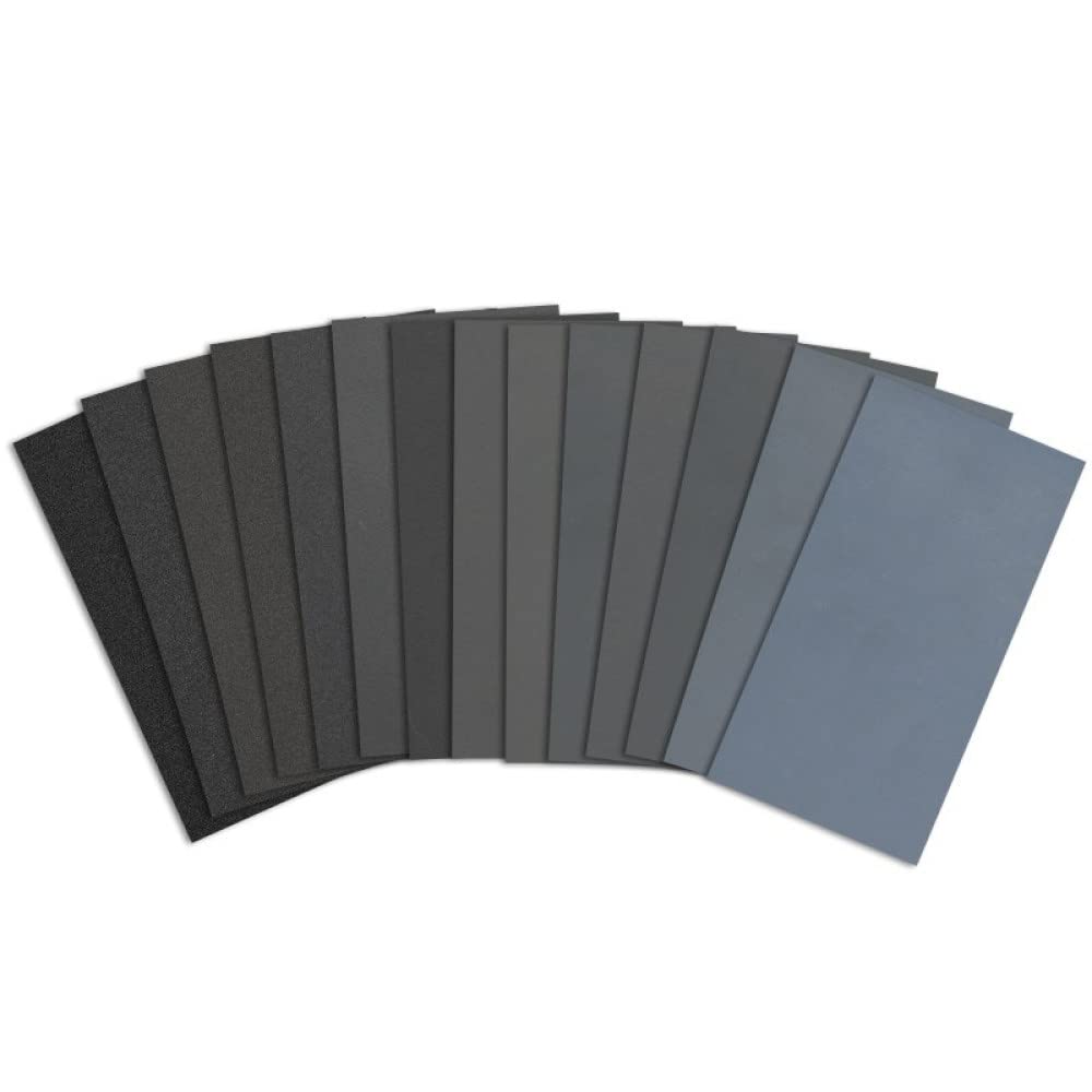 SHENGANG Set di carta vetrata Carta abrasiva a secco ad acqua 9x3,6 pollici Carta abrasiva abrasiva per lucidatura automobilistica di legno, metallo, 120