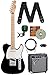 Fender Squier Sonic Telecaster - Black Bundle with Frontman 10G Amp, Tuner, Strap, Cable, Picks, and Austin Bazaar Guitar DVD