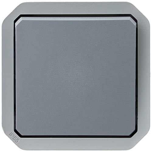 Legrand - Poussoir simple étanche Plexo 10A à équiper d'un boitier ou d'une plaque support finition gris