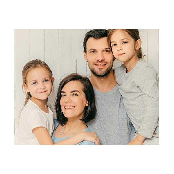 EFYTAL Mother Daughter Necklace, Sterling Silver or Gold Plated Infinity Circles, Mom Necklace for Women, Mom Gifts from Daughters, Daughter Gift from Mom, Birthday Gifts for Mom (925 Sterling Silver)