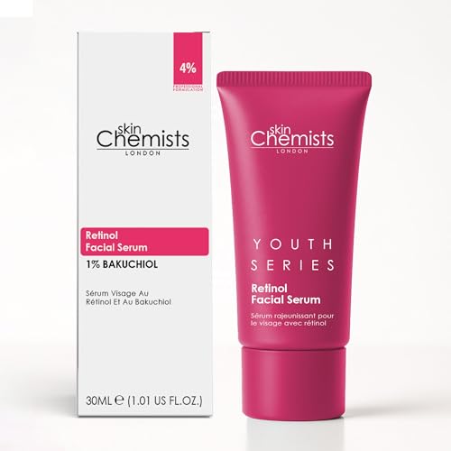 Image of SkinChemists Retinol and Bakuchiol Dual Anti-Aging Facial Serum – 30 ml for Fine Lines, Wrinkles, and Texture, Gentle and Sensitive Skin