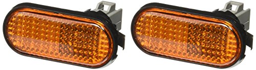SPEC-D TUNING Amber Lens Front Side Marker Lights + Bulbs Compatible with 1992-1995 Honda Civic L+R Pair Assembly
