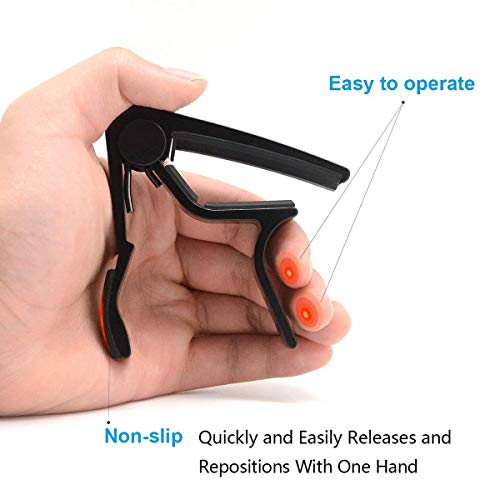 Image of kh Guitar Capo, 6-String Acoustic & Electric Guitar Capo,SIIWOO Guitar Capo Acoustic(Black)