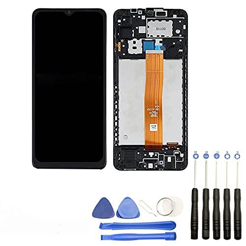 Visiodirect® Ecran Complet : Vitre Tactile + écran LCD sur Chassis Compatible avec Samsung Galaxy A12 SM-A125F Taille 6.5