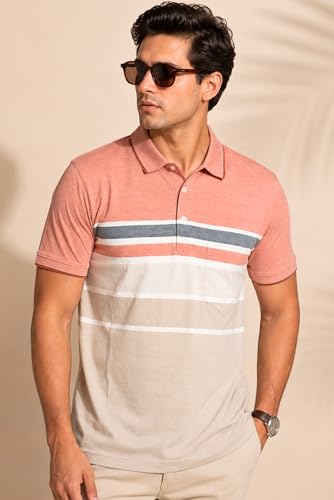 Image of SANE ORIGINALS Polo T-Shirt for Men with Pocket || Striped Polo for Men