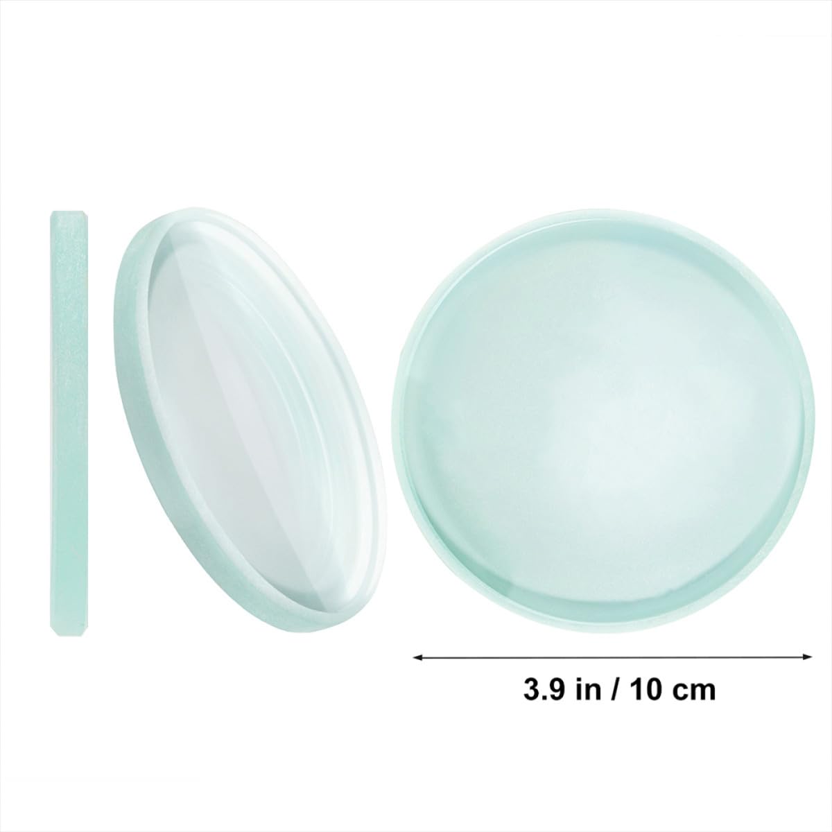 MAGICLULU 2pcs Lentille en Verre Double Concave 10 Cm de Diamètre Focale 300 Mm Facile à Nettoyer pour Expériences Scientifiques en Laboratoire
