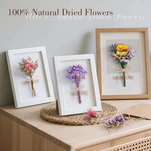 Bouquet de 36 flores secas naturales para decoración miniatura 3