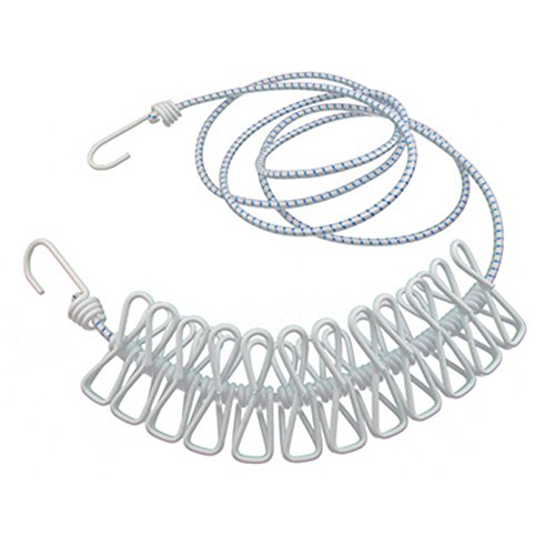 AOSBOS Wäscheleine mit 12 beschichteten Klammern Outdoor Camping Cover