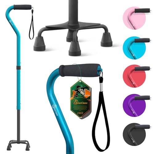 BeneCane Bastones de Altura Regulable con empuñaduras Blandas y Acolchadas para Hombres y Mujeres, Bastones Plegables con pies robustos de 4 Puntas, Bastones con Espuma Blanda BeneCane Bastones de Altura Regulable con empuñaduras Blandas y Acolchadas para Hombres y Mujeres, Bastones Plegables con pies robustos de 4 Puntas, Bastones con Espuma Blanda