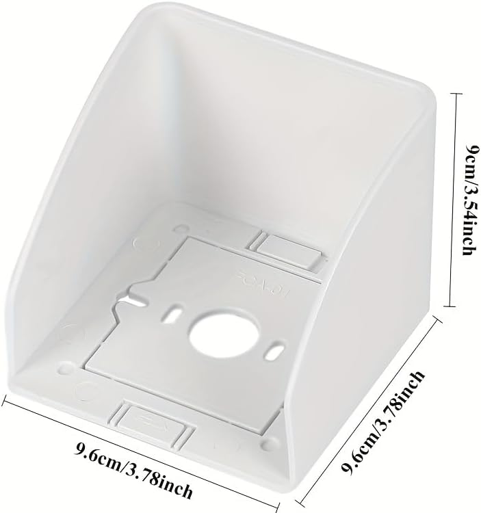 1pc, Outdoor Electrical Socket Cover, Made of PC Plastic, Protective Casing for Outdoor Socket Safety (white)