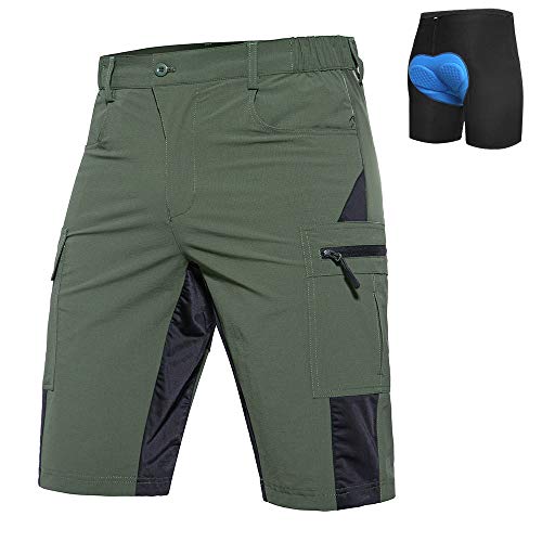 MTB Radhose Herren Mit 3D Polster - Baggy Fahrradshorts Für Mountainbike & Trekking