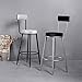 YOUQUEEN Office Chair Creative Bar Chair Simple Industrial Style with Backrest High Stool Home Kitchen Restaurant Cafe Leisure Bar Chair Home Office Desk Chairs(Black)