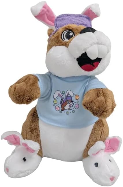 Buc-ee's 2026 Plush Easter Bunny Beaver Stuffed Animal Toy with Blue Shirt