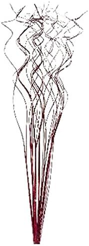 Buri Ting Curled Stem, 36-Inch, Red and Silver