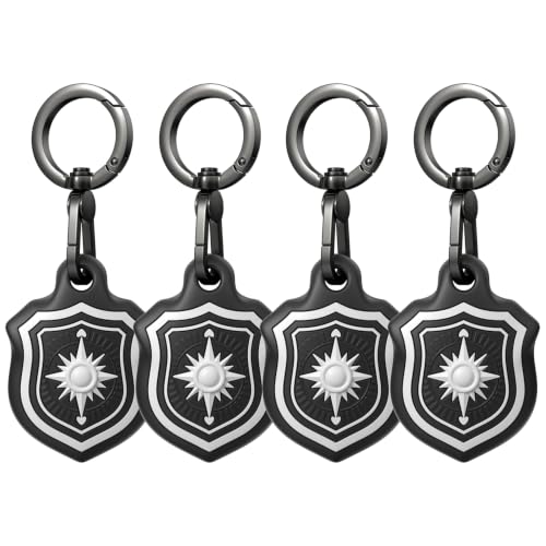 4-Pack AirTag Holder Keychain Set, Waterproof Airtag Cases for Apple AirTag