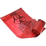PRO SOURCE Red Biohazard Waste Bags: 16 Gallon Capacity, 1.3 mil Thick (250 Bags)