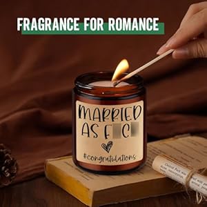 GSPY Scented Candles Newly Wed Gifts for The Couple Funny Wedding Gifts for Newlyweds Married Couple Wedding Congratulations Presents Honeymoon Married Present for Bride Groom