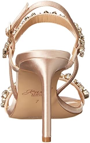 Jewel Badgley Mischka Women's Donna Heeled Sandal, Champagne, 8 | Image 2