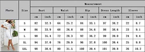 Moeencn Ribbed Elegant Dress V Neck Short Sleeve Contrast Color Buttons Bodycon Women Casual Midi Dresses Outfits White L #TOP5