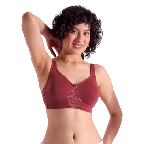 Image of Kalyani Chase Double Layered Cups Center Lace Full Coverage Seamless Bra