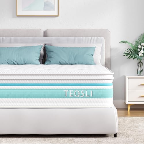 TeQsli King Memory Foam Pocket Sprung Mattress