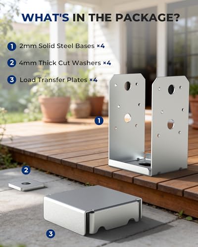 Base de poste de 4x4 de acero galvanizado de 2 mm contra la oxidación 7