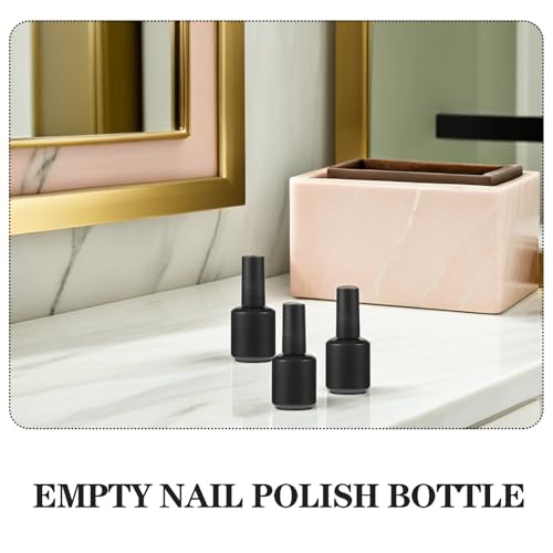 Botellas vacías con cepillo de 15ml hechas de plástico resistente para esmalte de uñas 3