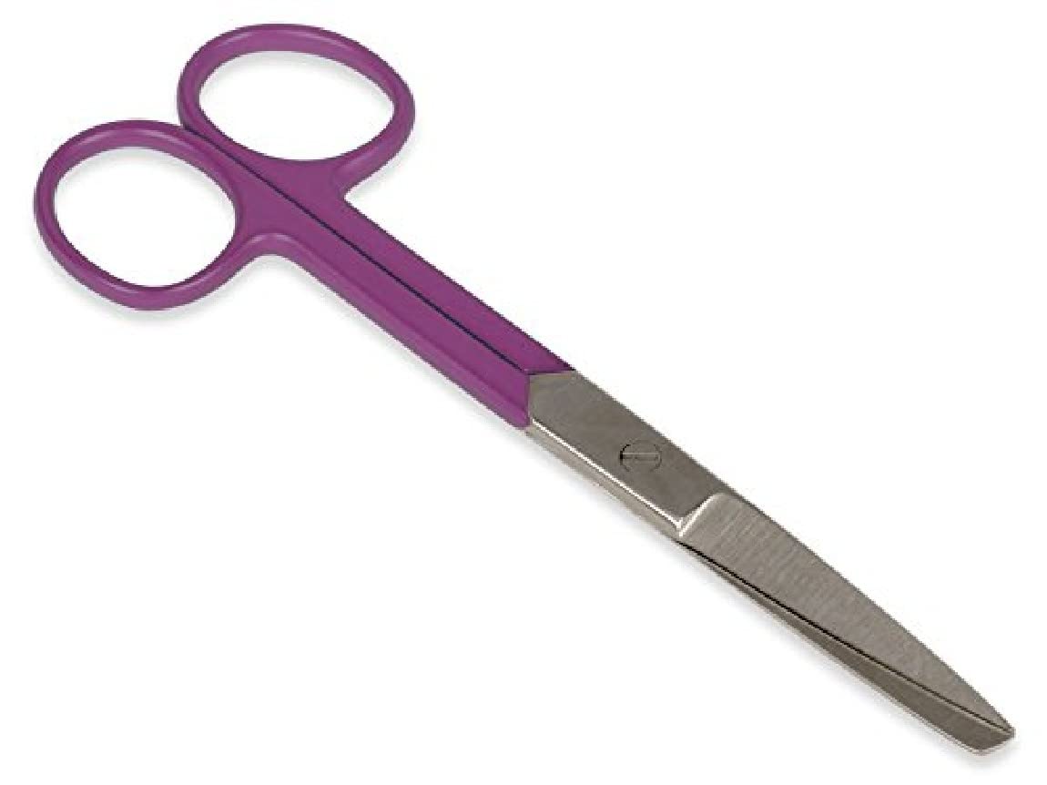 Ciseaux Infirmières GIMA en Acier Inoxydable - 14 cm, Pointes Droites, Couleur Violette