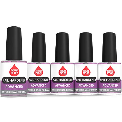 Excuse Me Nail Hardener Advanced Formula Strengthener Nail Growth System 0.5 oz (5PACK)