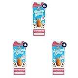 Blue Diamond Almond Breeze Unsweetened Almond Milk, 8 x 1L (Pack of 3)