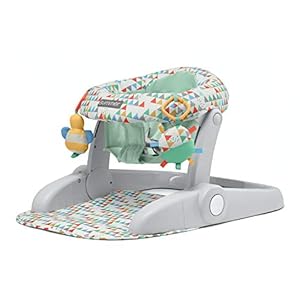 Summer® Learn-to-Sit™ 2-Position Floor Seat (Funfetti Neutral) – Sit Baby Up in This Adjustable Baby Activity Seat…