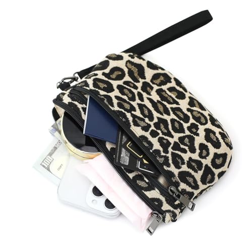 Image of Small Wristlet Wallets for Women, Zip Clutch Bag with Wristlet Pouch, 3-Zipper Original Design