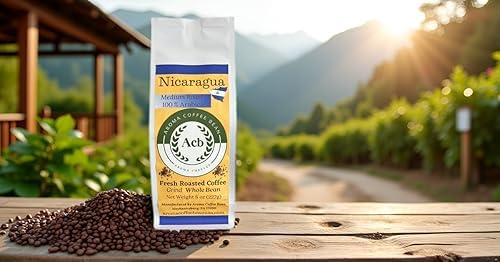 Aroma Coffee Bean Nicaragua Café en Grano Tueste Medio 8 oz miniatura 2