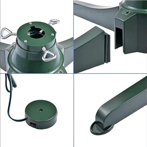 Heavy Duty Rotating Christmas Tree Stand - 360° Base for Artificial Trees Up to 9.8 Feet (3M) Tall - Sturdy & Easy to Use, Perfect for Holiday Decor