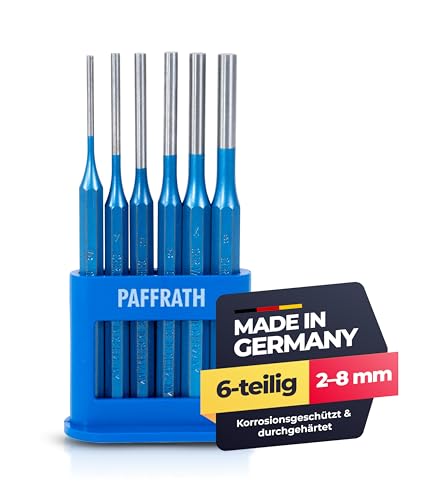 Paffrath Splintentreiber Set 6-teilig (28 mm) Durchschlag Set aus Chrom-Vanadium-Stahl Präzise geschliffene Spitzen Robuste lackierte Schäfte Made in Germany