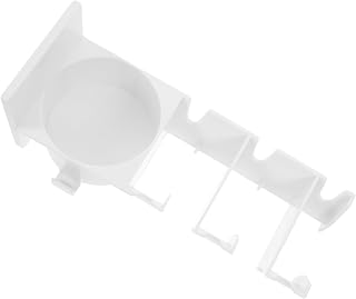 White Plastic Racket Storage Rack for Tennis and Badminton, No-drill