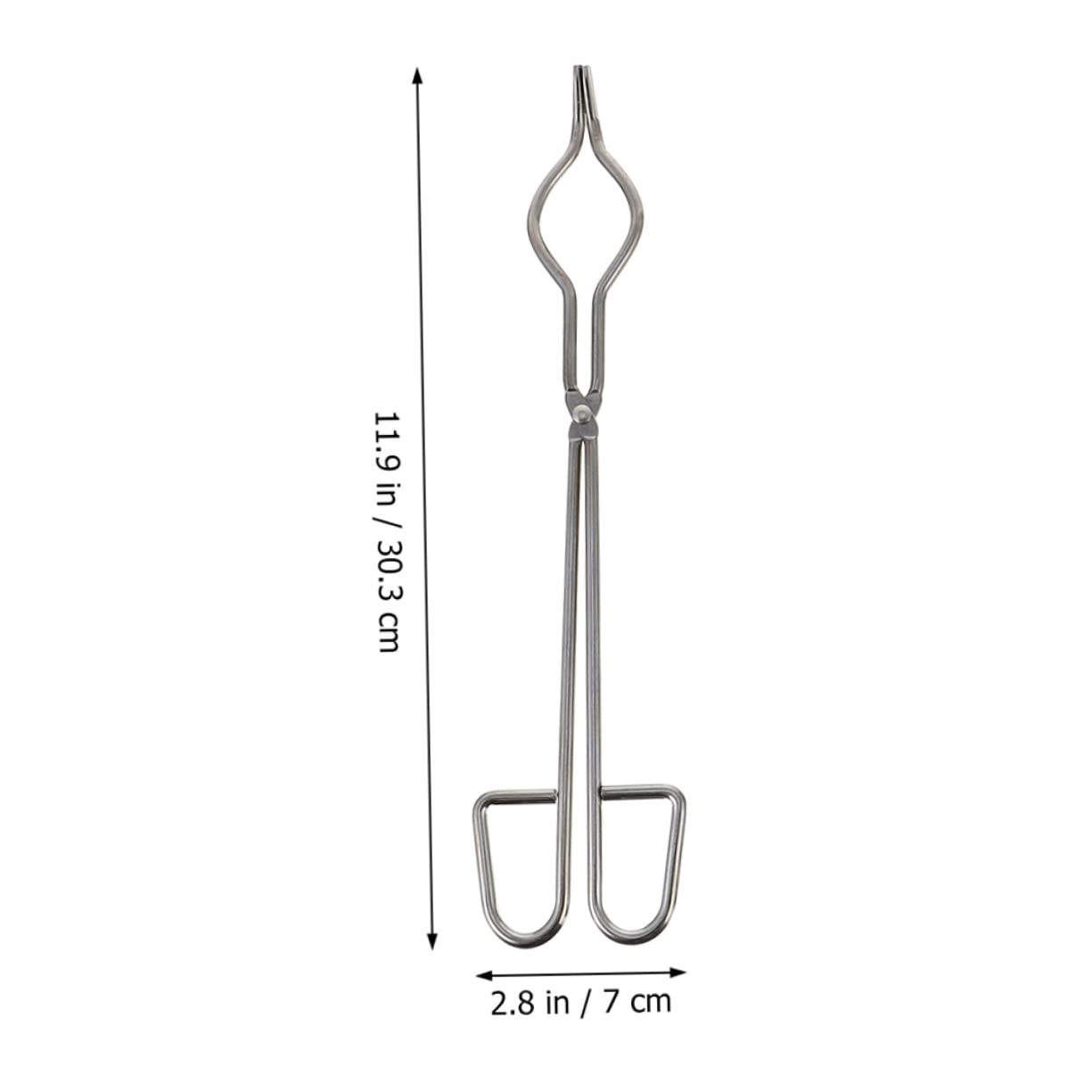 OUNONA 4pcs Crucible Tongs Crucible Pouring Tongs Lab Clamp Crucible Pliers Clamps Chemical Supplies Laboratory Tongs Lab Tongs Flask Beaker Crucible Clamps Silver Stainless Steel