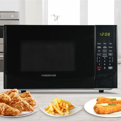 Farberware 0.9 Cu. Ft. Black Microwave Oven, 900W with LED Display, 10 Power Levels, 8 Auto-Cook Presets, Express Cooking & Defrost by Farberware - Used condition - Image 6