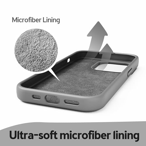 Image of iPhone 11 Pro Case Silicone,Soft Microfiber Lining(Charcoal Gray)
