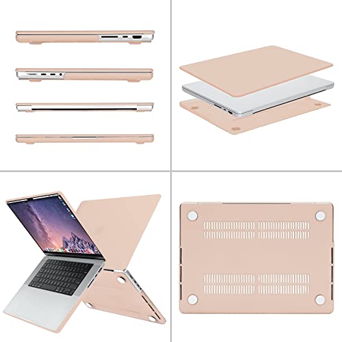 Image of MOSISO Compatible with MacBook Pro 16 inch Case 2025 2024 2023 2022 2021 M4 M3 M2 M1 A3403 A3186 A2991 A2780 A2485 Pro Max, Plastic Hard Shell&Keyboard Cover&Screen Film&Storage Bag, Camel