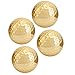 Keenso Gold Plating Ball 4Pcs Portable Double Layer Accessory Golden- Balls Decorative