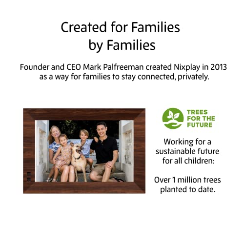 Nixplay 10.1 Inch Smart Digital Photo Frame With Wifi (W10F) - Wood Effect - Share Photos And Videos Instantly Via Email Or App #TOP6