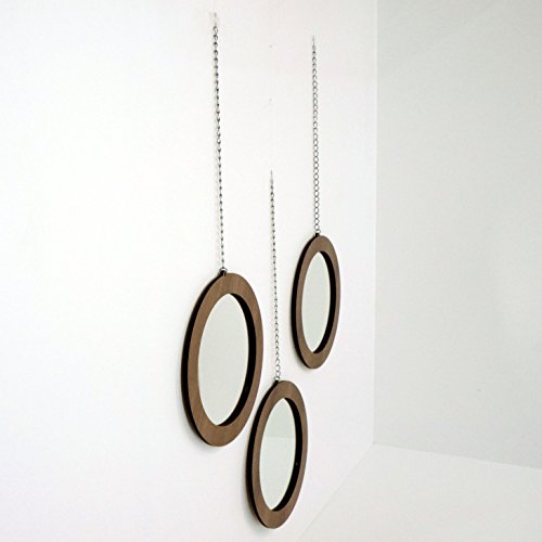 Trio Espelho Corrente Redondo Crie Casa Marrom