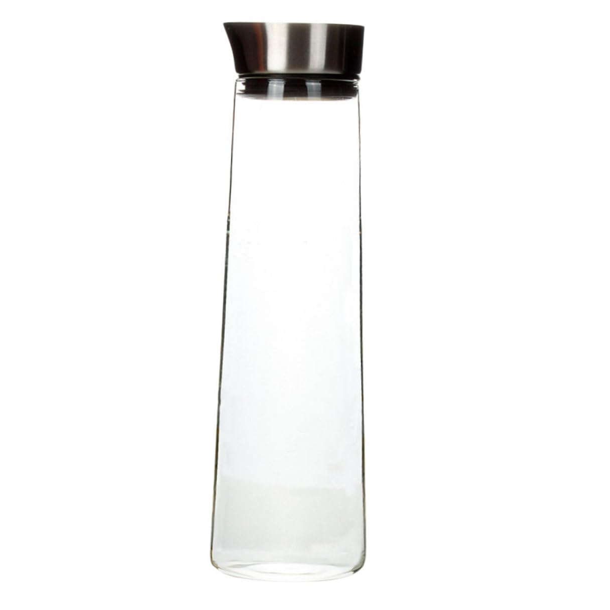 Jarra De Agua Fría De Vidrio Borosilicato 1l, Botella Antifugas Tapa De Acero Inoxidable, Recipiente Resistente Para Jugos y Bebidas, Uso Doméstico y Refrigeración