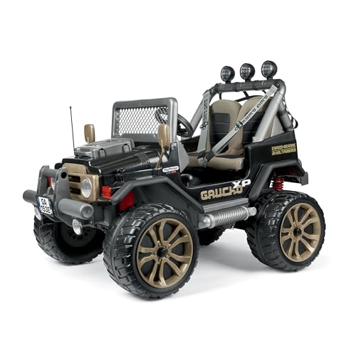 Peg Perego Gaucho XP - Fuoristrada Elettrico Cavalcabile per Bambini dai 3 Anni con Luci LED, Suoni, Radio FM e Batteria Ricaricabile 24V