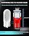 UNXMRFF 25-Pack 194 LED Light Bulb, Super Bright T10 LED Bulb Red, 2825 Bulb 5050 Chipset 5-SMD, W5W 168 LED Bulbs Replacement for 12V Car Interior Dome Map Door Courtesy License Plate Lights